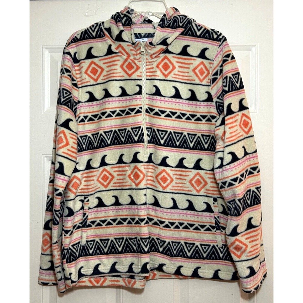 O'Neill Women's Super Soft Half Zip Pullover Polar Fleece Hoodie Size L‎
